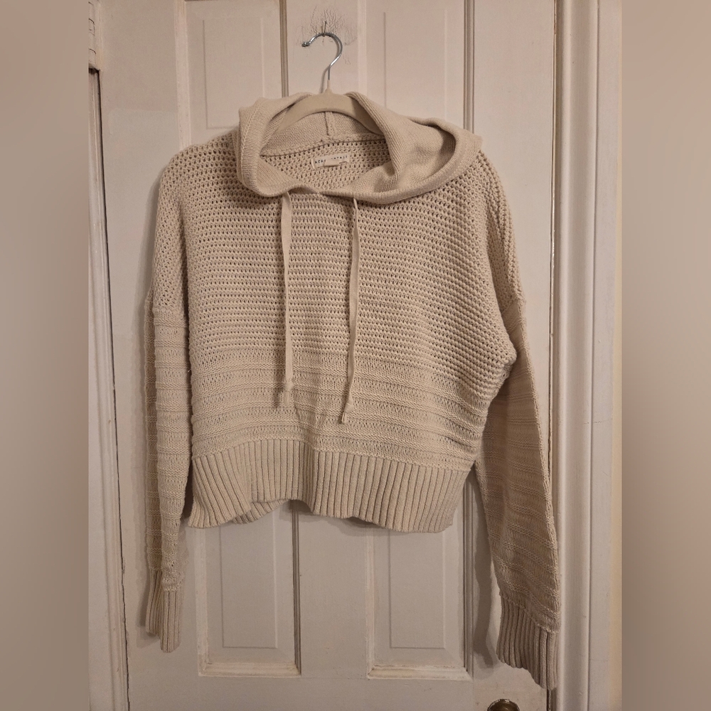 Aeropostale Cream Hooded Sweater